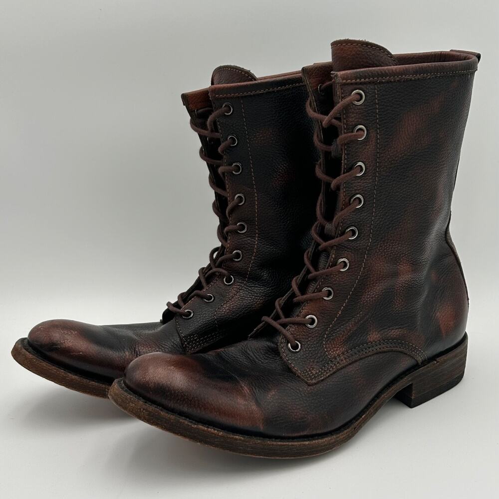 Liberty Boot Handmade Men's Brown Leather Lace Up Boots Size 9